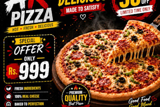 design food flyer for pizza restaurant