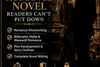 write a bestselling romance novel, ghostwriting and plot outline