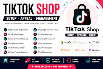 setup tiktok shop, usa tiktok shop, tiktok dropshipping shop, manage tiktok shop