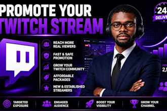 promote your twitch stream to reach more real viewers