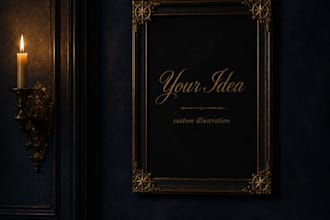 je vais créer une illustration gothique sombre personnalisée