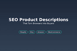 write SEO product descriptions for your online store
