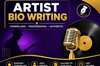 write your artist bio, music review or blog