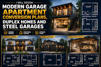 design modern garage apartment conversion plans duplex homes steel garage