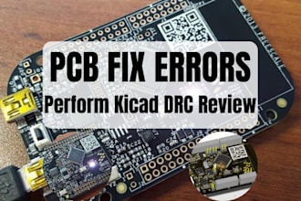 fix pcb layout errors and perform kicad drc review