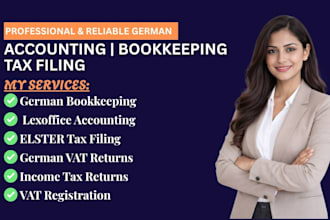 do german accounting, bookkeeping, tax filing with lexoffice and elster