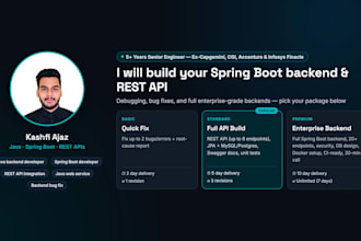 develop, fix and debug your java spring boot rest API