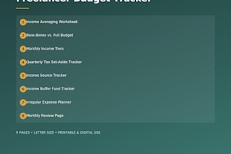send you a freelancer budget planner pdf for irregular income