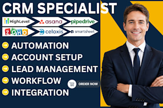 gohighlevel zoho crm pipedrive asana smartsheet lead automation celoxis redmine