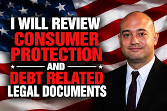 review consumer protection and debt related legal documents