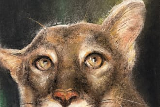 paint a custom realistic artwork in soft pastel