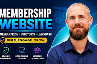 build wordpress membership website subscription website with memberpress