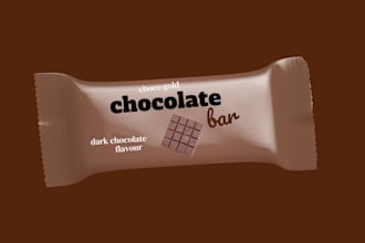 design premium chocolate bar packaging and wrapper design