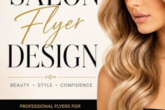 design luxury salon, spa and beauty flyers