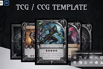 create professional trading card game, tcg, mtg, ccg card game illustration