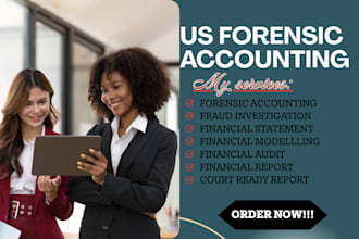 prepare forensic accounting reports, pandl statements and financial analysis