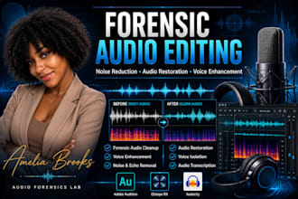 do forensic audio cleanup, noise reduction, voice enhancement and audio restore