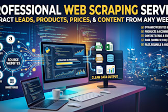 do web scraping and data extraction from any website