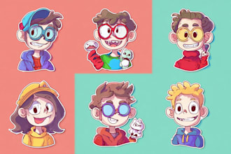 design sticker for kick, telegram, whatsapp instagram twitch