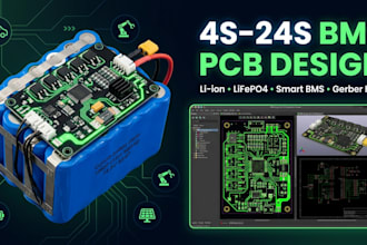 design 4s to 24s battery management system bms pcb