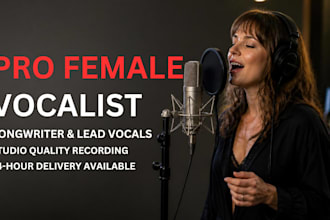 be your female songwriter, record lead vocals as female french singer