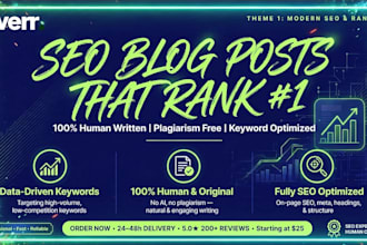 write SEO blog posts, articles and content that ranks