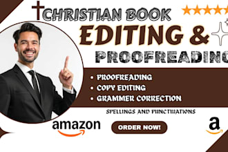 edit, proofread, and format christian book, memoir, or devotional