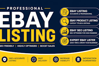 do ebay listing, ebay product listing, ebay SEO listing, ebay lister