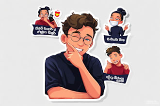 create telegram, whatsapp animated stickers, emojis gifs