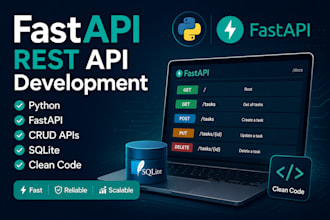 develop fastapi rest API using python and sqlite
