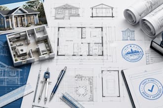 architect city permit drawing floor plan, adu, garage, deck, patio porch sunroom