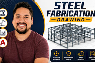 steel fabrication drawing, fabrication shop drawing, welding drawing autocad cad
