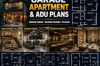 design garage apartment adu plans workshop garages restaurant interiors with spa
