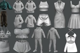 create custom 3d second life clothing mesh rigging 3d garment y2k fashion design