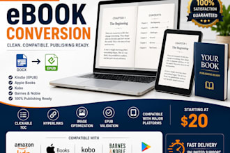 convert your book to epub for amazon kindle, apple books and other