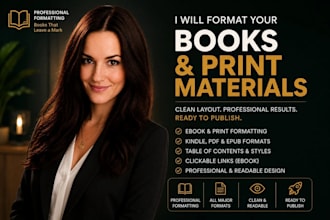 format your book for amazon KDP, kindle, ingramspark and ebook publishing