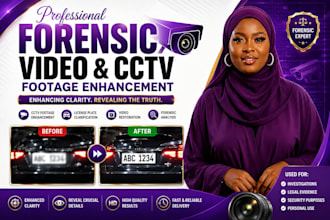 enhance car license plate with forensic service from dark low quality cctv video