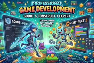 develop stunning 2d games in construct 3 and godot engine