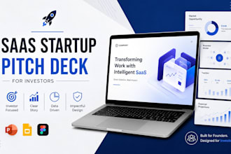 design saas startup pitch deck for investors and venture capital firms