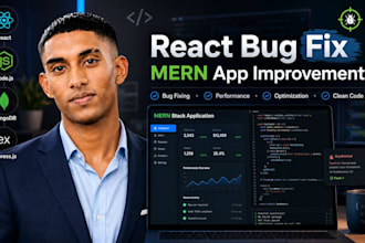 fix react bugs and improve existing mern applications
