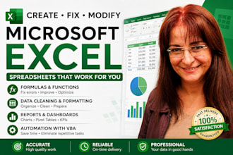 create, fix or modify your microsoft excel spreadsheet