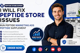 fix peptide store issue run peptide marketing ads peptide supplement