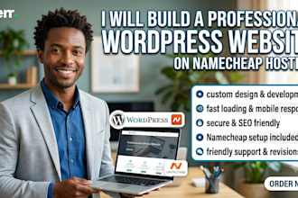 redesign portfolio website on namecheap, hostinger, bluehost, hostgator, godaddy