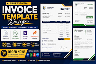design an editable invoice template