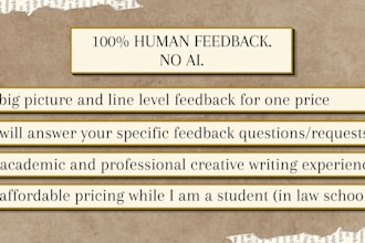 beta read and give feedback on your novel