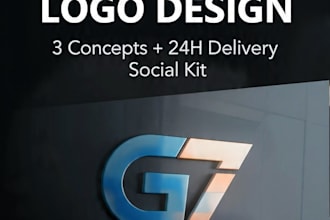 design logo with 3d and flat style in 24h