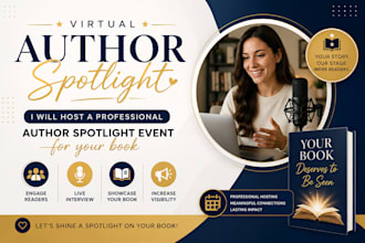 host a virtual author spotlight event for authors