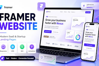 design a custom framer website, figma to framer, framer landing page wix websit