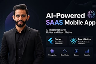 construct an ai powered saas mobile app with flutter or react native