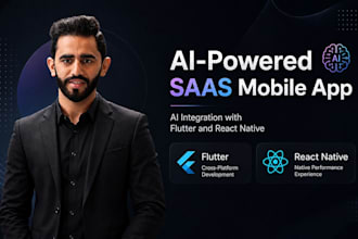 construct an ai powered saas mobile app with flutter or react native